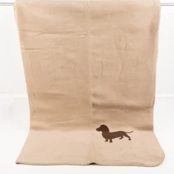 PAD Kuscheldecke Cozy up brown dog Dackel beige braun XL 150x200cm