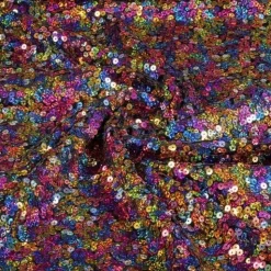 Pailettenstoff Stretch Holografie Pailetten multicolor 130cm Breite