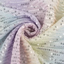 Pailettenstoff Stretch Pastell Farbverlauf silber 127cm