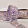Paillettenband bestickt blassviolett 3cm Breite