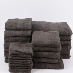 [Paket] 28tlg Familienset Qualitätsfrottee 100% Baumwolle 500g/qm einfarbig