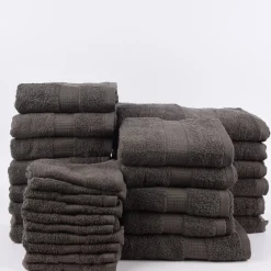 [Paket] 28tlg Familienset Qualitätsfrottee 100% Baumwolle 500g/qm einfarbig