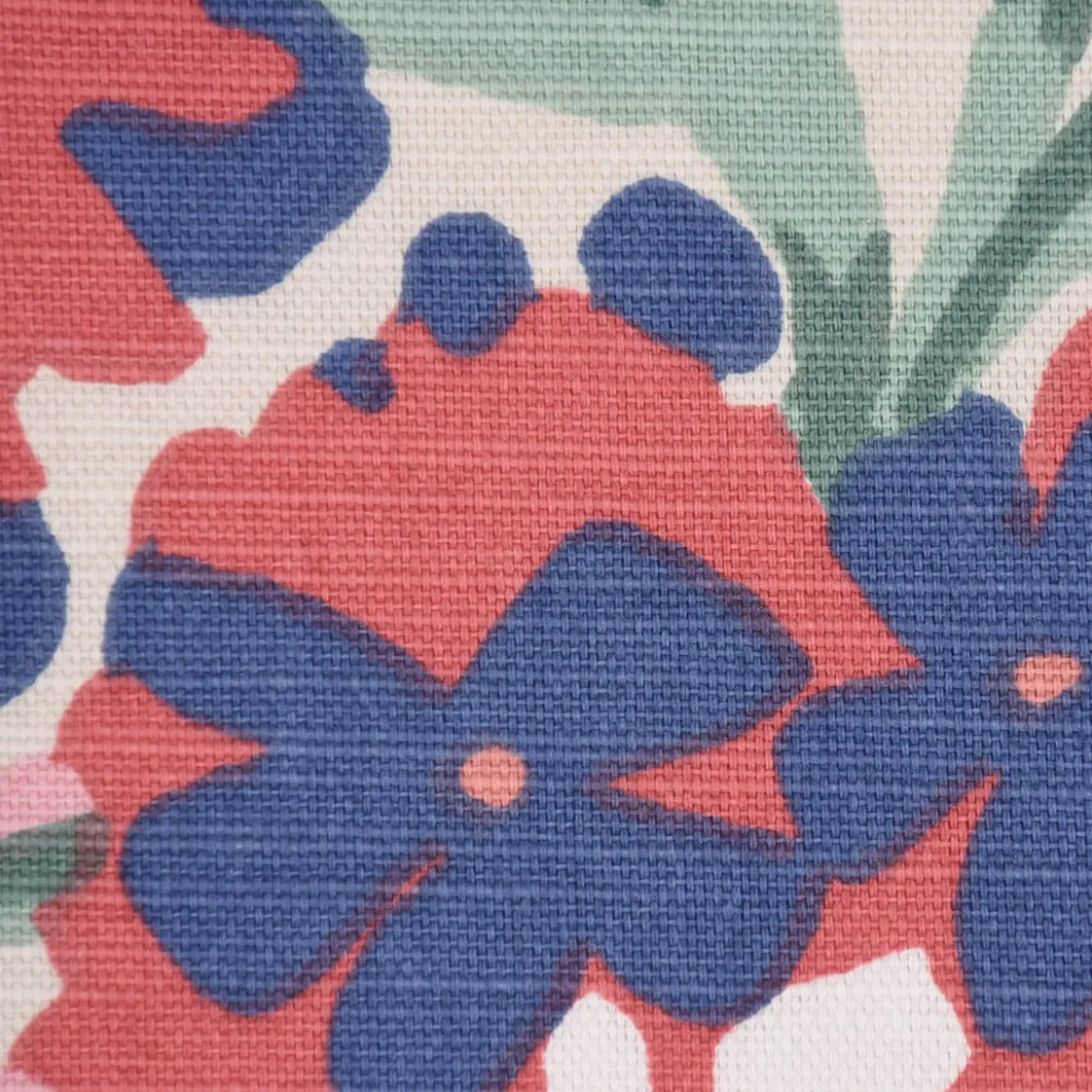 Panama Dekostoff Baumwollstoff Zumba Raspberry Blüten bunt 140cm Breite
