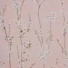 Panama Dekostoff Baumwollstoff Almond Blossom Mandelblütenzweige rosa 140cm Breite