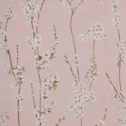 Panama Dekostoff Baumwollstoff Almond Blossom Mandelblütenzweige rosa 140cm Breite