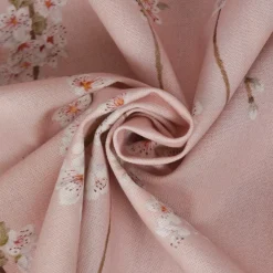 Panama Dekostoff Baumwollstoff Almond Blossom Mandelblütenzweige rosa 140cm Breite