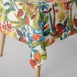 Panama Dekostoff Baumwollstoff Tonga Spice Exotik Blätter Pflanzen bunt 140cm Breite