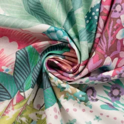 Panama Dekostoff Baumwollstoff KOLKATA Botanik Vögel Schmetterling bunt 140cm Breite