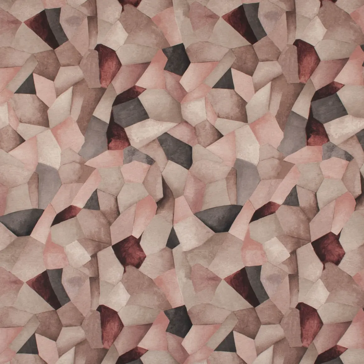 Panama Dekostoff Baumwollstoff Digitaldruck Statue Mosaik Abstrakt rosa 140cm Breite