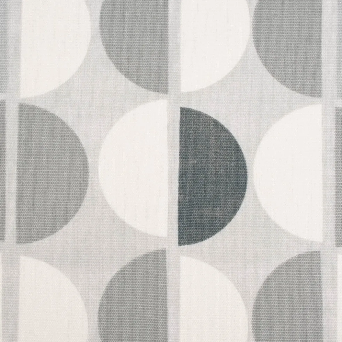 Panama Dekostoff Baumwollstoff Shoreditch Pebble Kreise grau 140cm Breite