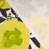 Panama Dekostoff Baumwollstoff Madone Citrus Blumen Pop Art gelb schwarz 140cm Breite