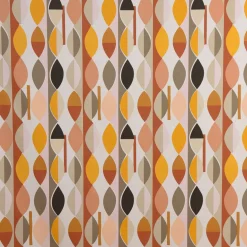 Panama Dekostoff Baumwollstoff Mabel Nougat Retro orange gelb 138cm Breite