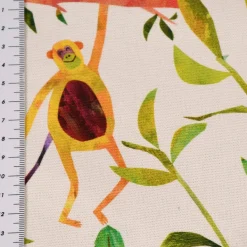 Panama Kinder-Dekostoff Baumwollstoff Hide and Seek Dschungeltiere bunt 140cm Breite