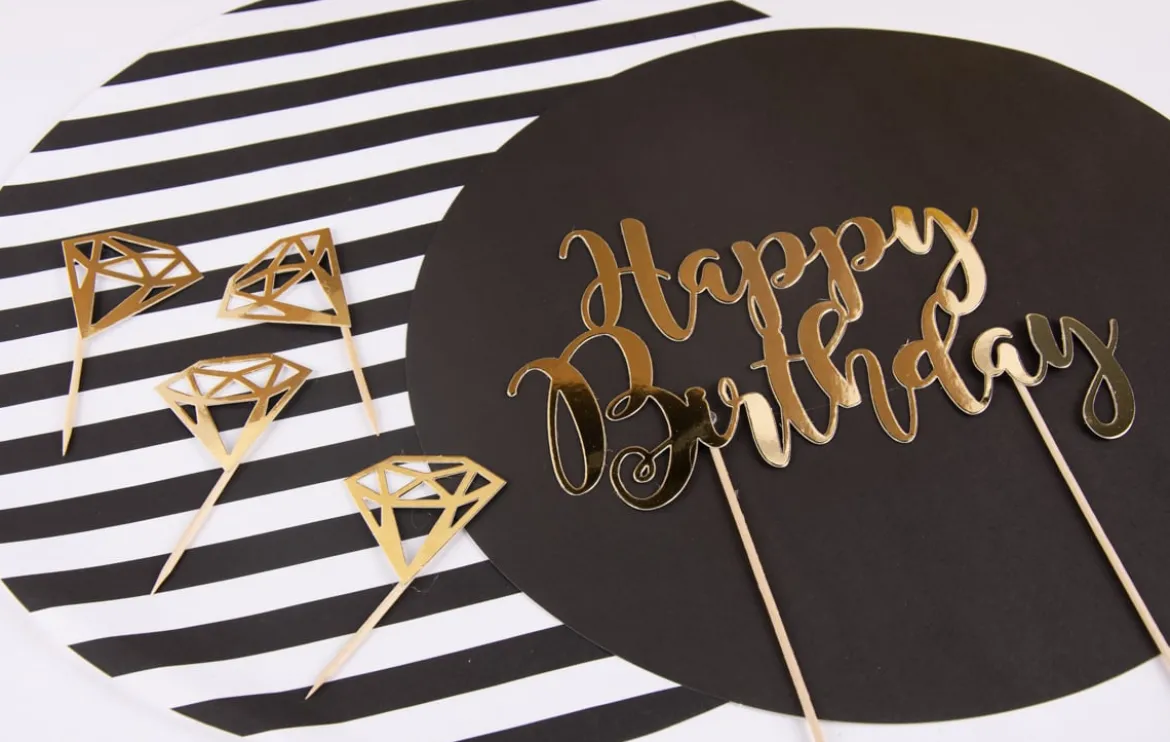 Papierdeko rund versch. Größen und Designs 14 teilig
