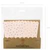Papierschachtel Popcornbox Punkte rosa goldfarbig 12,5x7x7cm 6er Pack