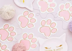 Papierservietten Kitty Paws Katzenpfote rosa 14,5x12cm 2lagig 12 Stück
