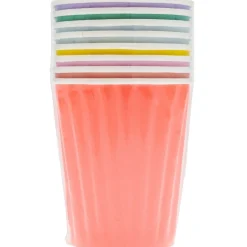 Pappbecher in bunten Farben 250ml von Rico Design, 8 Stück