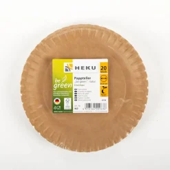 Pappteller aus Kraftpapier FSC Be Green kompostierbar 23cm 20 Stück