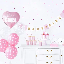Party Dekoset It's a girl rosa für 6 Personen