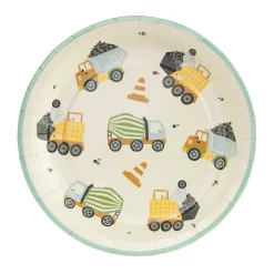 Party Pappteller Baufahrzeuge 18cm Ø 6er Pack
