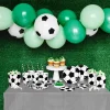 Party Pappteller Fußball schwarz-weiß 18cm Ø 6er Pack