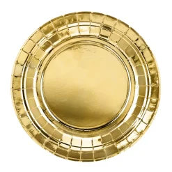 Party Pappteller uni gold 18cm Ø 6er Pack