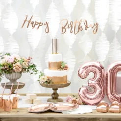 Party Pappteller uni rose-gold 23cm Ø 6er Pack