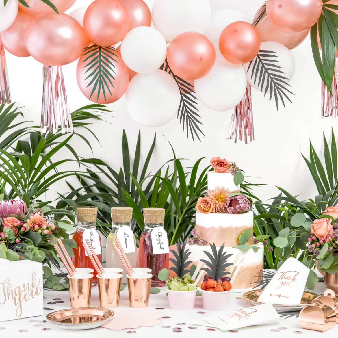 Party Pappteller uni rose-gold 23cm Ø 6er Pack