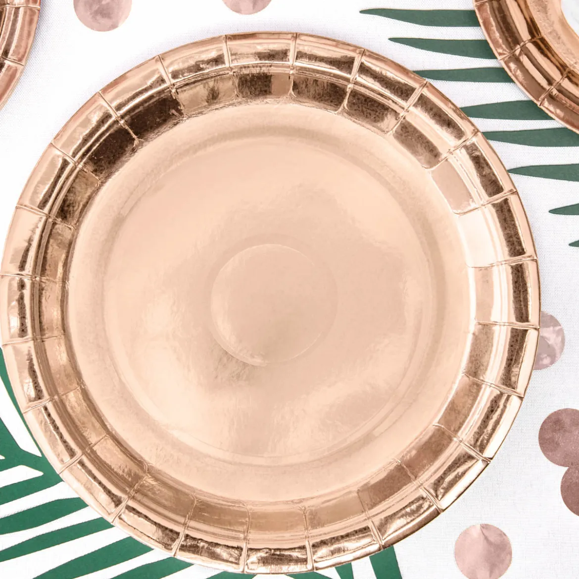 Party Pappteller uni rose-gold 23cm Ø 6er Pack