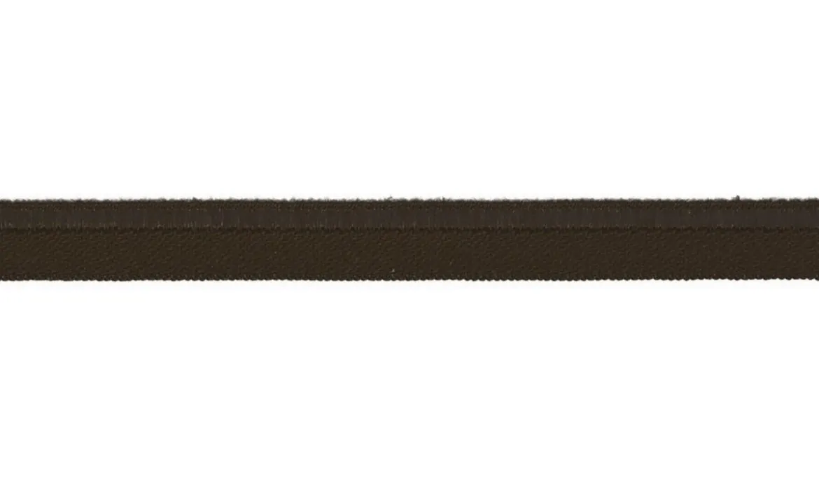 Paspelband Gummipaspel elastisch schimmernd Meterware dunkelbraun Breite: 1cm