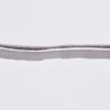 Paspelband Gummipaspel elastisch schimmernd Meterware hellgrau Breite: 1cm