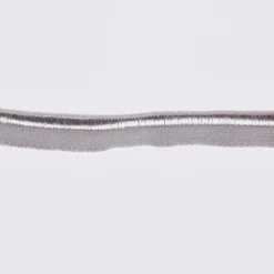 Paspelband Gummipaspel elastisch schimmernd Meterware hellgrau Breite: 1cm