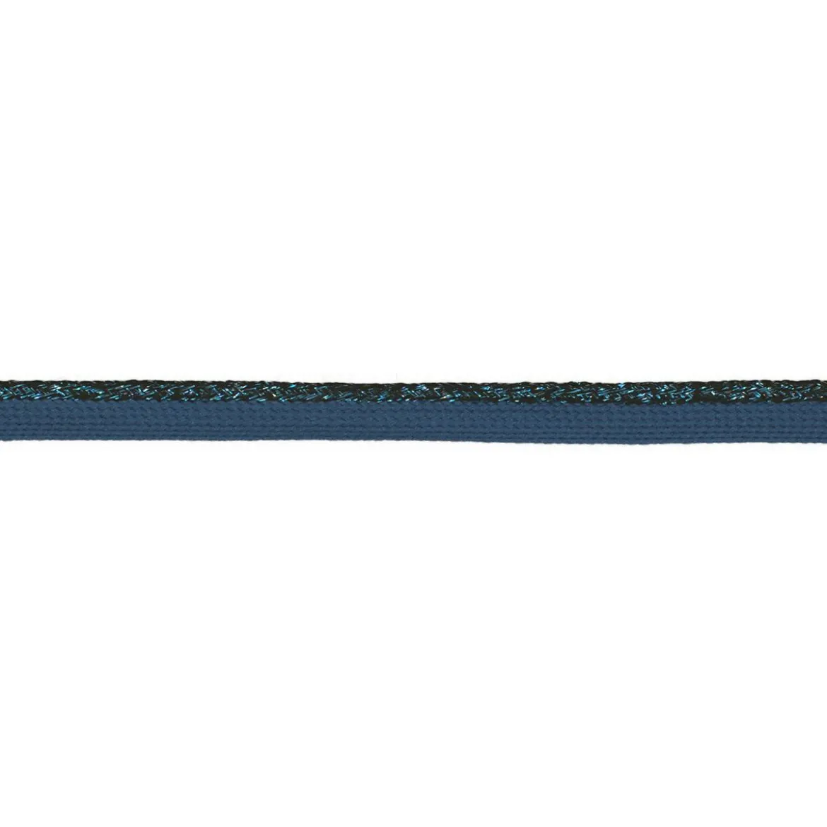 Paspelband Lurex Glitzer Meterware jeansblau Breite: 1cm
