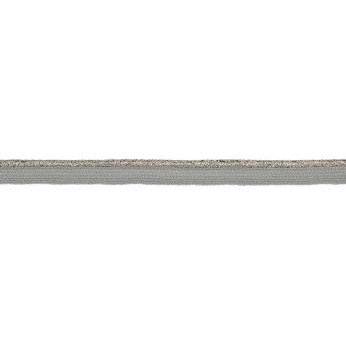 Paspelband Lurex Glitzer Meterware silberfarbig Breite: 1cm