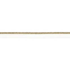 Paspelband Lurex Glitzer Meterware weiß goldfarbig Breite: 1cm