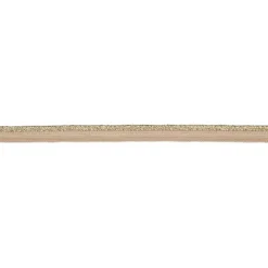 Paspelband Lurex Glitzer Meterware beige goldfarbig Breite: 1cm