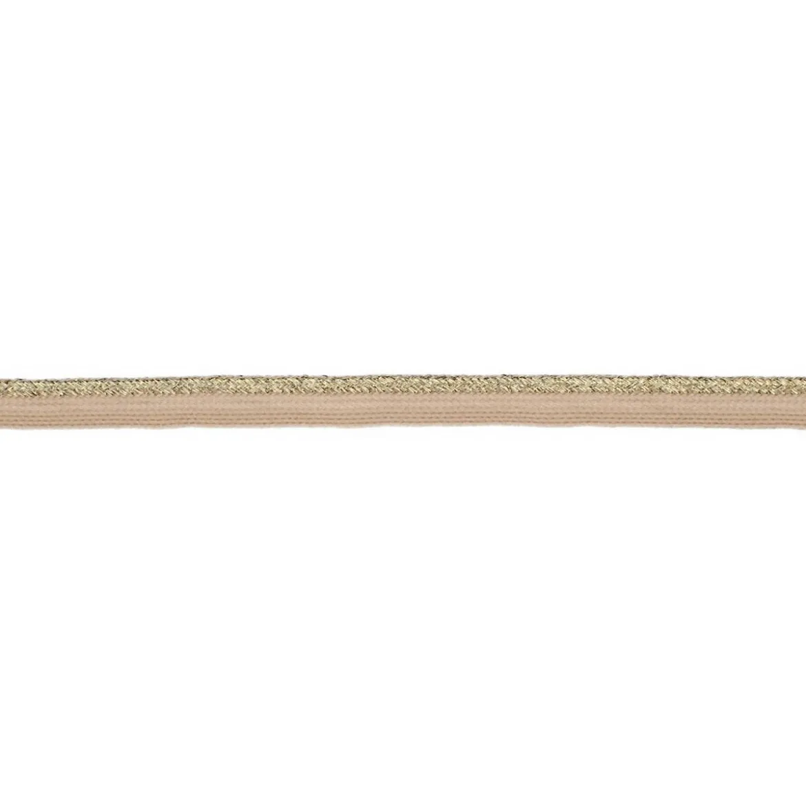 Paspelband Lurex Glitzer Meterware beige goldfarbig Breite: 1cm