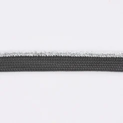 Paspelband Polyester dunkelgrau Glitzer Lurex silber Breite: 1cm