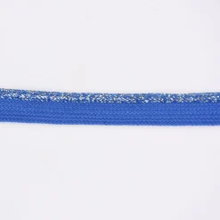 Paspelband Polyester jeansblau Glitzer Lurex Breite: 1cm