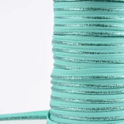 Paspelband Polyester mint Glitzer Lurex Breite: 1cm