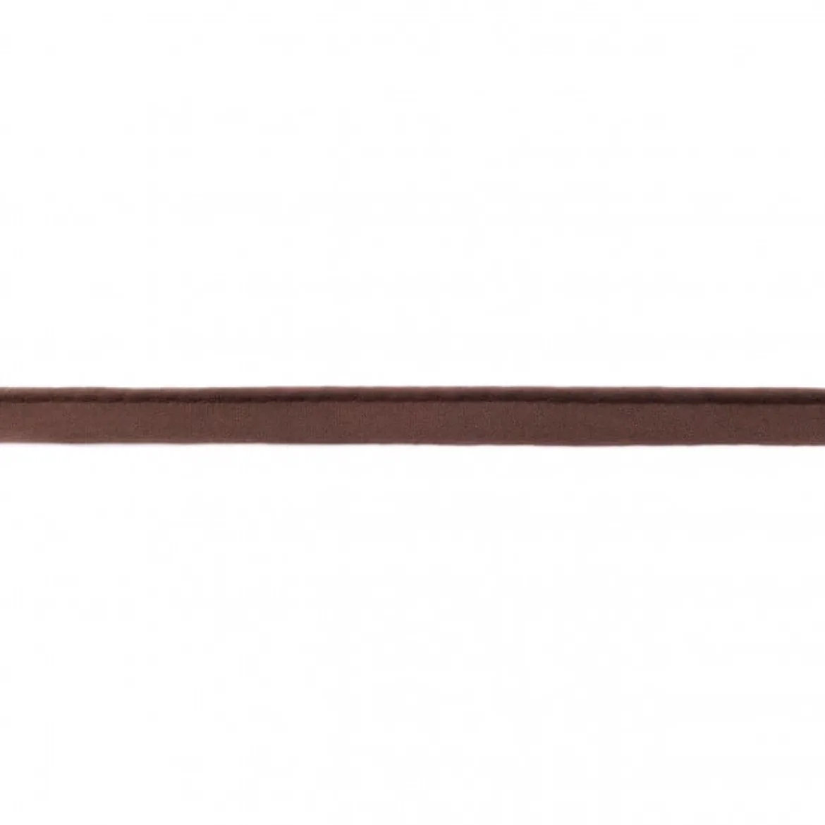 Paspelband Velourleder-Optik dunkelbraun Meterware Breite: 1cm
