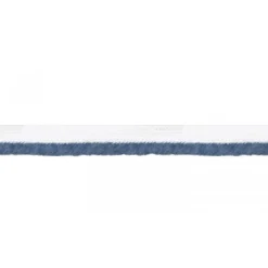Paspelband zweifarbig Meterware weiß jeansblau Breite: 1cm