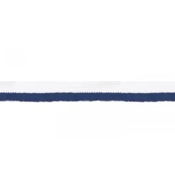 Paspelband zweifarbig Meterware weiß dunkelblau Breite: 1cm