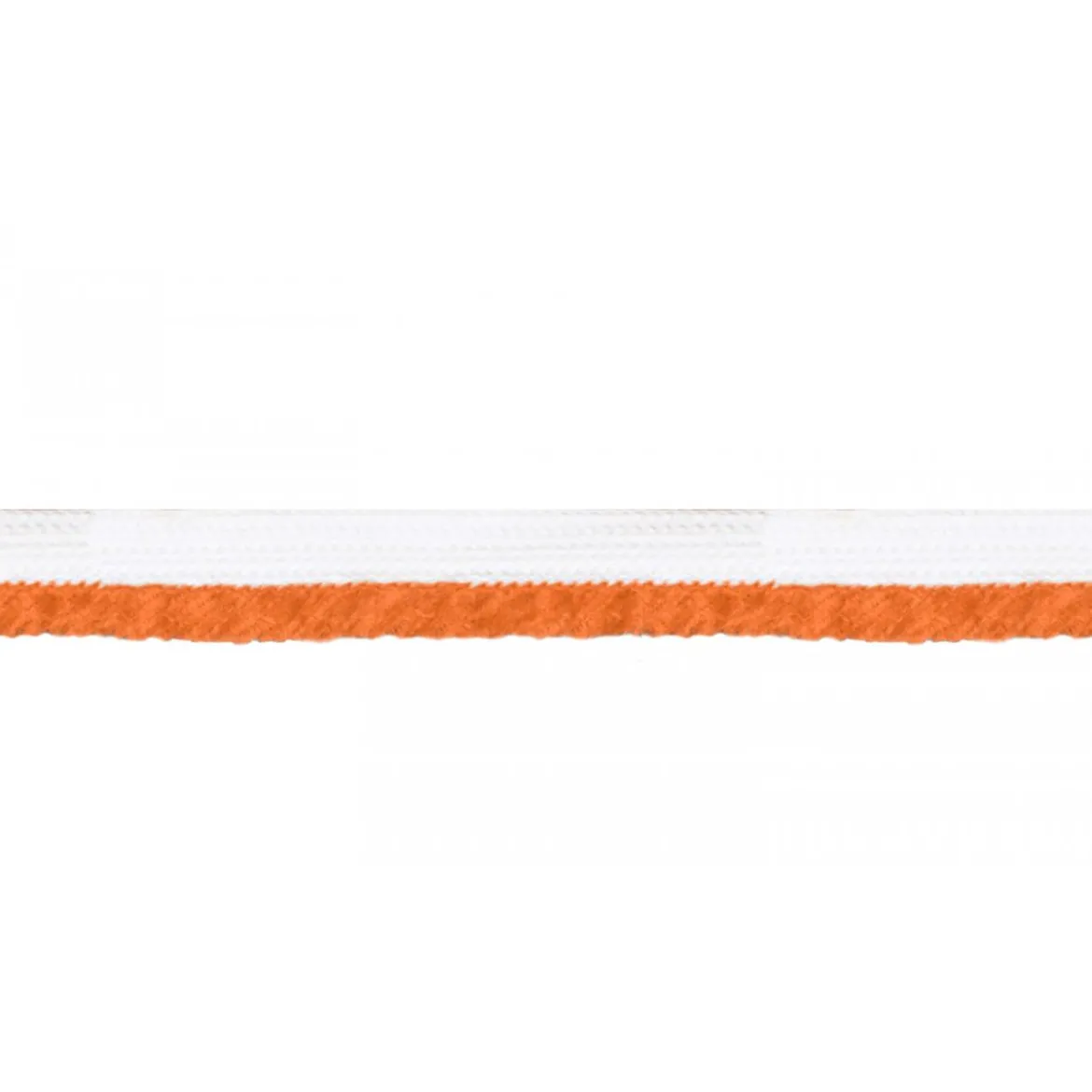 Paspelband zweifarbig Meterware weiß orange Breite: 1cm