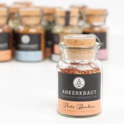 Pasta Bambini zuckerfrei Gewürzmischung im Glas 80g mit Korkdeckel von Ankerkraut