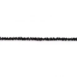 Perlenband Zierband mit Perlen schwarz 0,5cm Breite