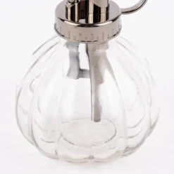 Pflanzensprüher Glas Kunststoff klar dunkelsilberfarben 8,5x15cm
