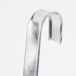 Pflanztopf mit Haken Metall silberfarben 13,5x29cm
