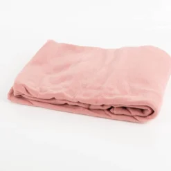 Plaid aus Kuschelfleece mit Kettelrand einfarbig rosa 125x150cm