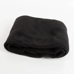 Plaid aus Kuschelfleece mit Kettelrand einfarbig schwarz 125x150cm